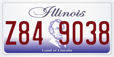 IL license plate Z849038