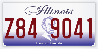 IL license plate Z849041