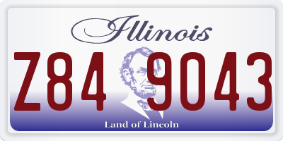 IL license plate Z849043