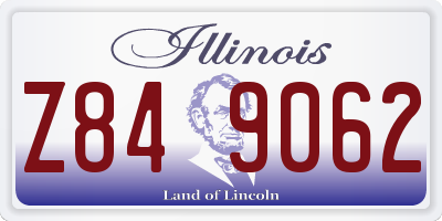 IL license plate Z849062