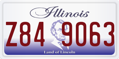 IL license plate Z849063