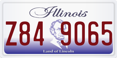 IL license plate Z849065