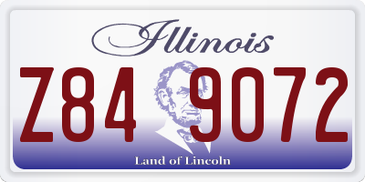 IL license plate Z849072