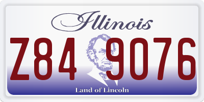 IL license plate Z849076