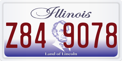 IL license plate Z849078