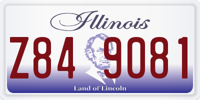 IL license plate Z849081