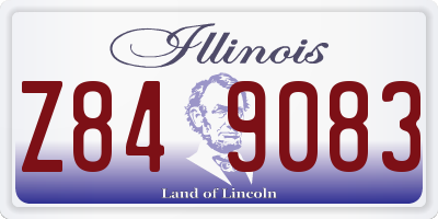 IL license plate Z849083