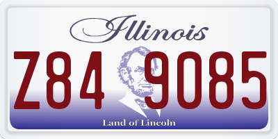 IL license plate Z849085