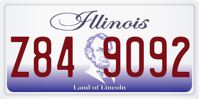 IL license plate Z849092