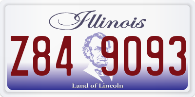 IL license plate Z849093
