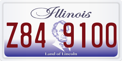 IL license plate Z849100