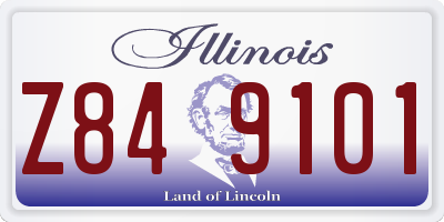 IL license plate Z849101