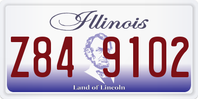 IL license plate Z849102