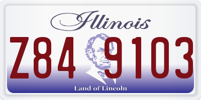 IL license plate Z849103