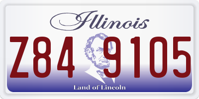 IL license plate Z849105