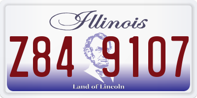 IL license plate Z849107