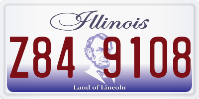 IL license plate Z849108