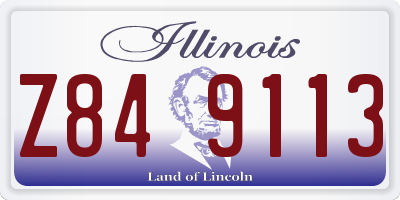 IL license plate Z849113