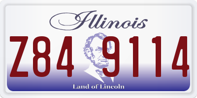 IL license plate Z849114