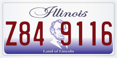 IL license plate Z849116