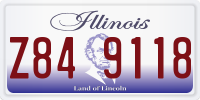 IL license plate Z849118
