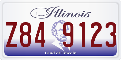 IL license plate Z849123