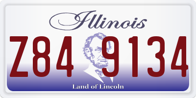 IL license plate Z849134