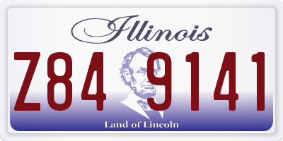 IL license plate Z849141