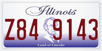 IL license plate Z849143