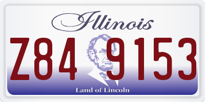IL license plate Z849153