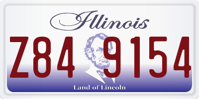 IL license plate Z849154