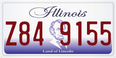 IL license plate Z849155