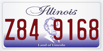 IL license plate Z849168