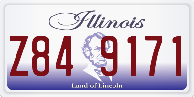 IL license plate Z849171