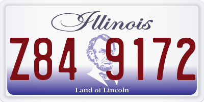 IL license plate Z849172