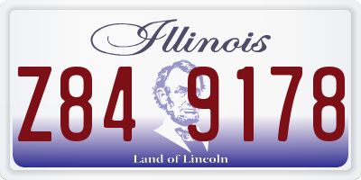 IL license plate Z849178