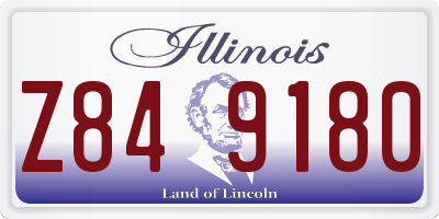 IL license plate Z849180