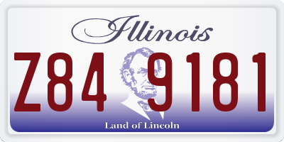 IL license plate Z849181
