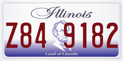 IL license plate Z849182