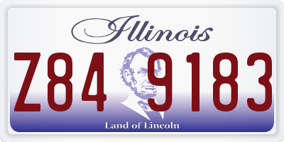 IL license plate Z849183