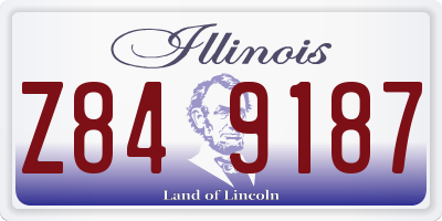 IL license plate Z849187