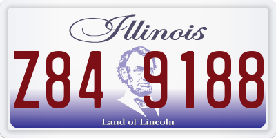 IL license plate Z849188