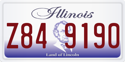 IL license plate Z849190