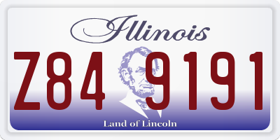 IL license plate Z849191