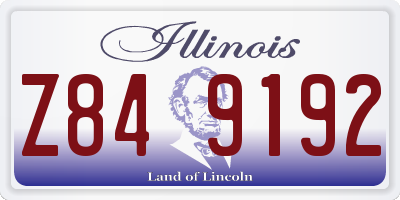 IL license plate Z849192