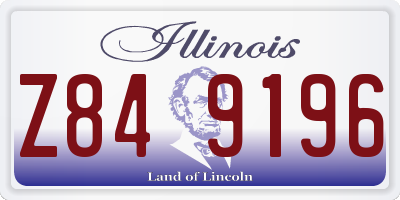 IL license plate Z849196