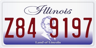 IL license plate Z849197