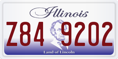 IL license plate Z849202