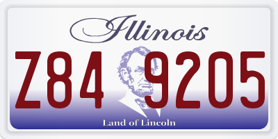 IL license plate Z849205