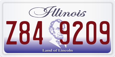 IL license plate Z849209